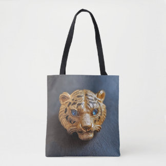 Tiger hatpin tote bag