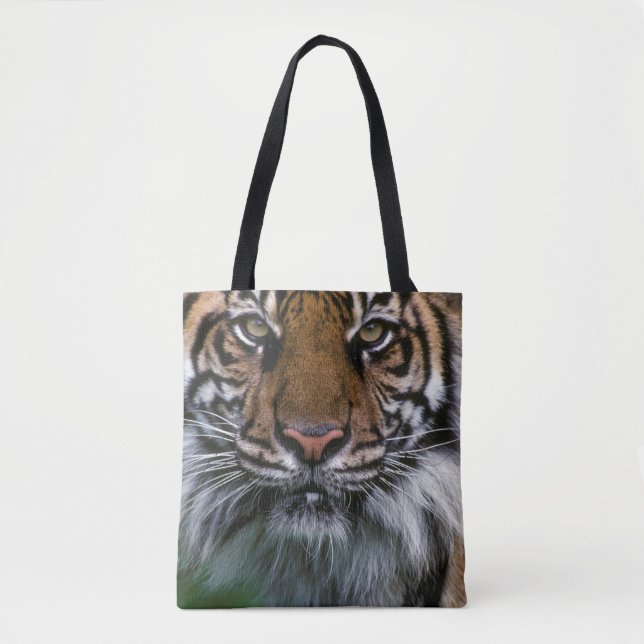 Tiger Head and Face Tote Bag (Front)