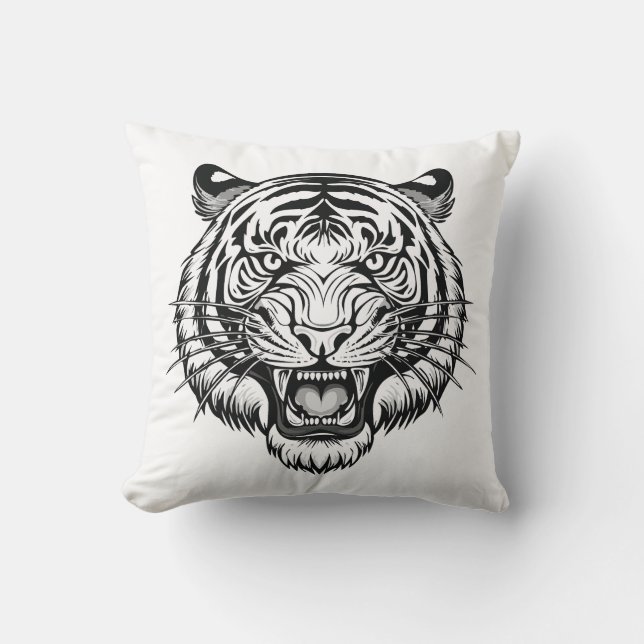 tiger head cushion (Front)
