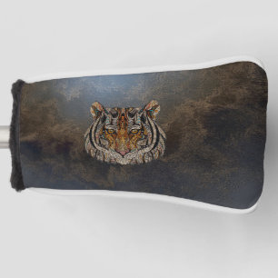 Tiger Head, Face, Leather Look Golf Head Cover