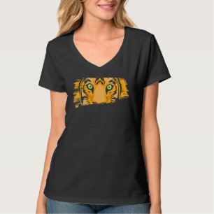 Tiger Head Green Eyes Wildlife Wilderness Predator T-Shirt