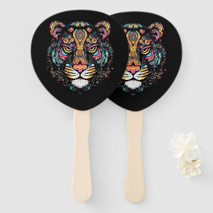 Tiger Head  Hand Fan