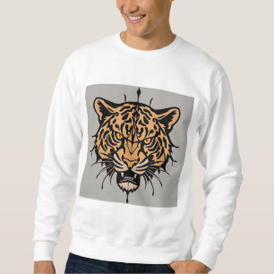 Tiger head illustration sweatshirt