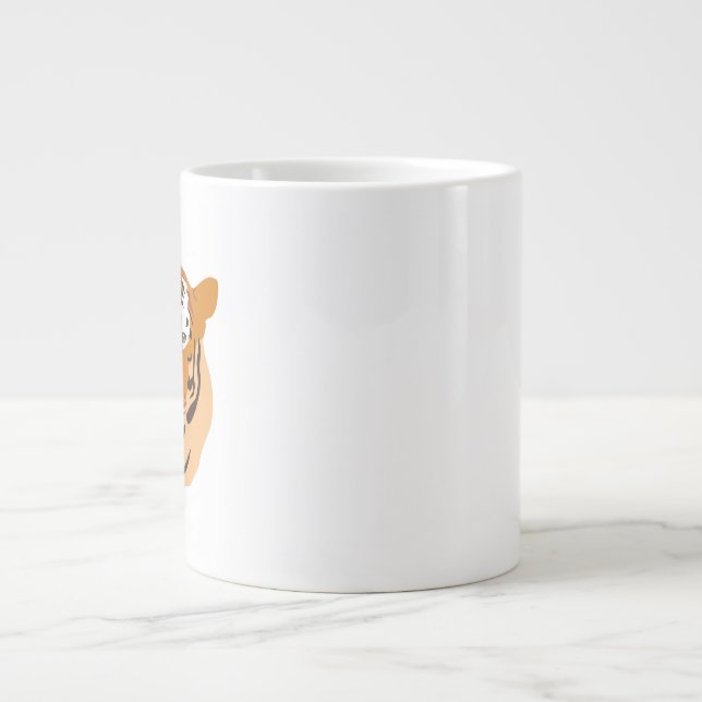 Tiger Head Large Coffee Mug (Front)