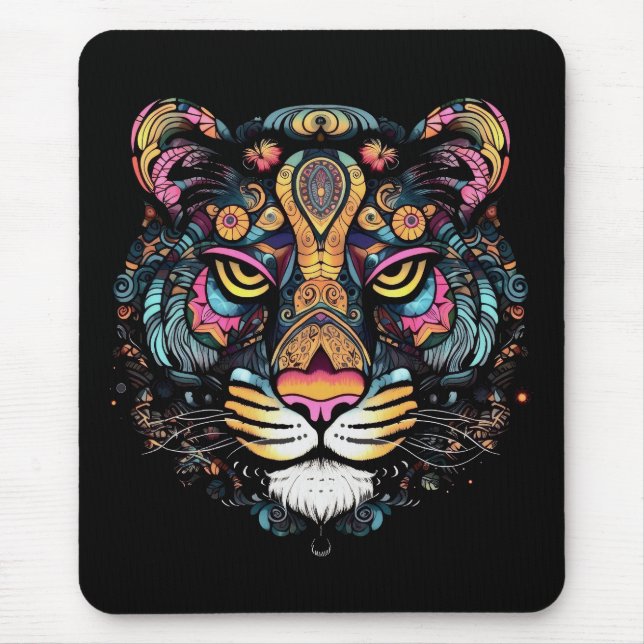 Tiger Head  Mouse Mat (Front)