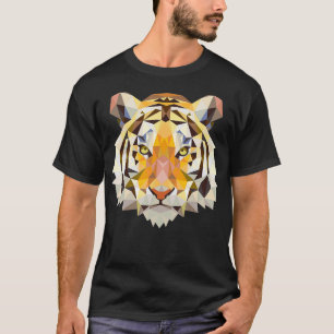 Tiger Head Polygon Safari Predator Wildlife Tiger  T-Shirt