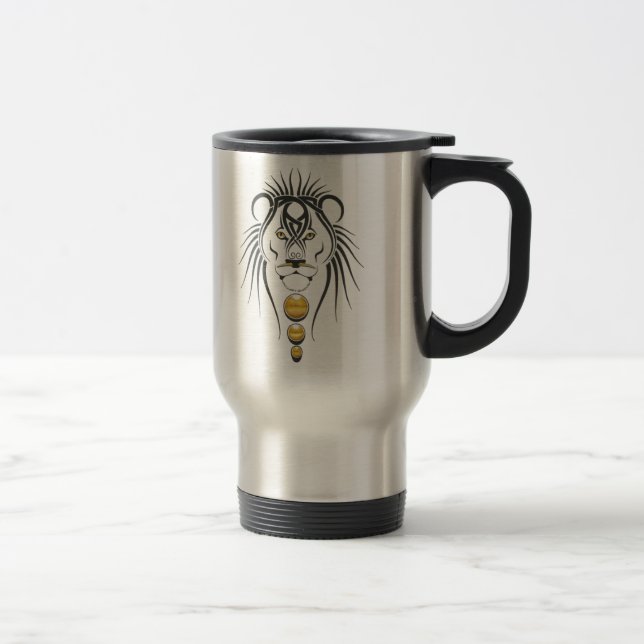 tiger head stainless travel mug (Right)