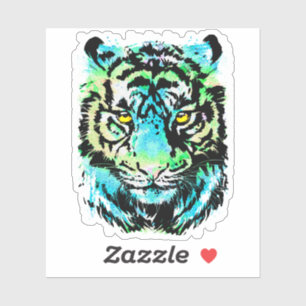 Tiger head sticker - Tiger Sticker
