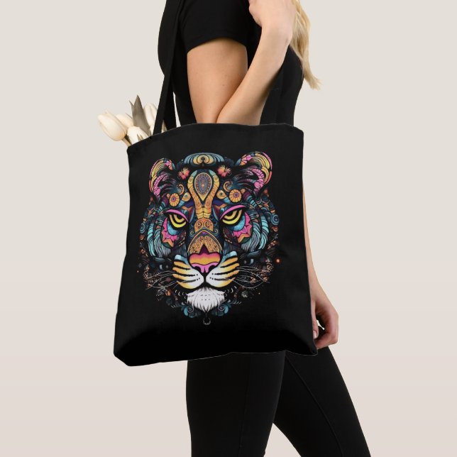 Tiger Head  Tote Bag (Close Up)