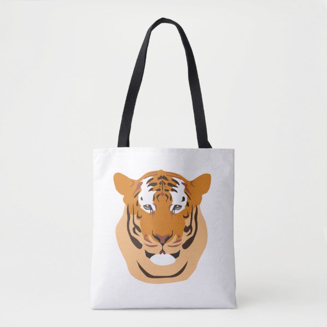 Tiger Head Tote Bag (Front)