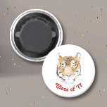 Tiger Head Watercolor Class Reunion Party Magnet<br><div class="desc">Tiger Head Watercolor Class Reunion Party magnet. You can customise or erase the text.</div>