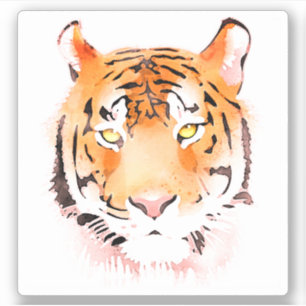 Tiger Head Watercolor Sticker