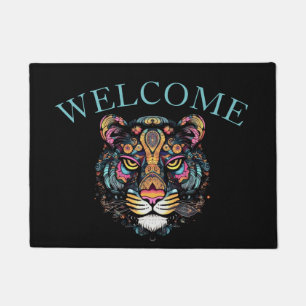 Tiger Head Welcome Doormat
