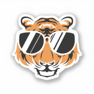 Tiger Head With Cool Sunglasses. Perfect design fo