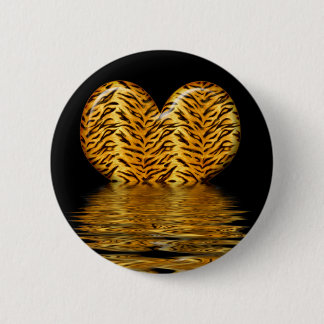 Tiger Heart 6 Cm Round Badge