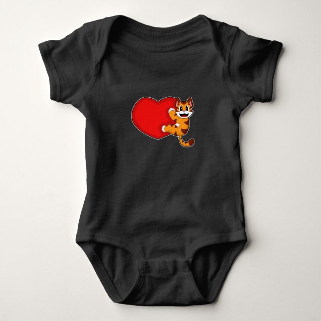 Tiger Heart Baby Bodysuit (Front)