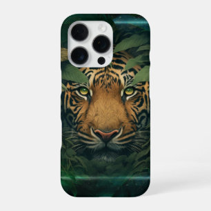 Tiger hiding in Foliage iPhone 16 Pro Case