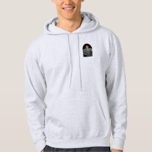 Tiger & Hiker Mountain Moon Vintage Engraving Hoodie