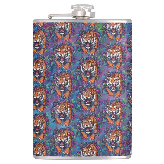 Tiger Hip Flask (Front)