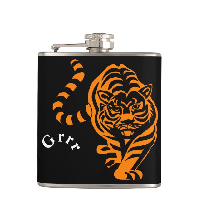 Tiger Hip Flask (Front)