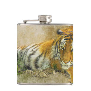 Tiger Hip Flask
