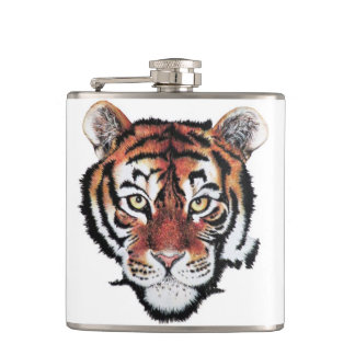 Tiger hip flask