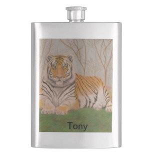 Tiger Hip Flask
