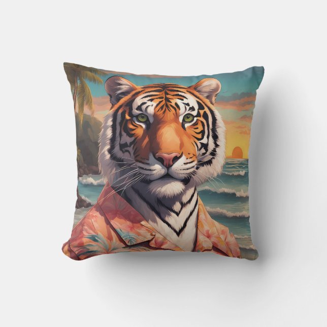 Tiger Holiday Cushion (Front)