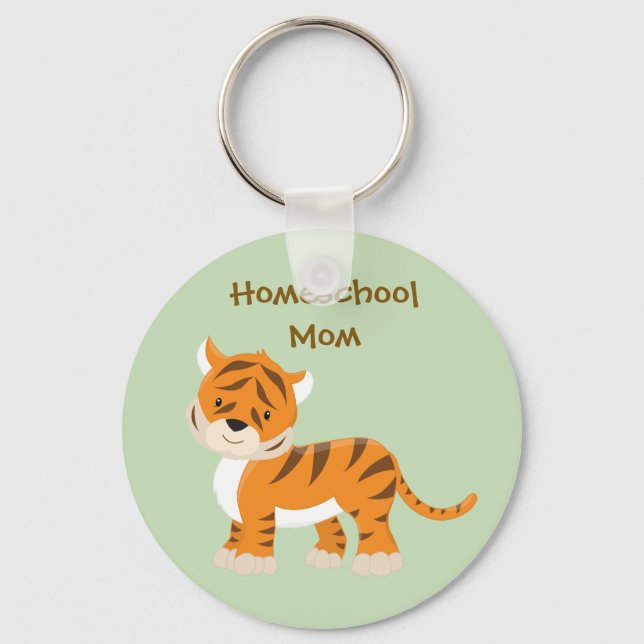Tiger Homeschool Mum Key Ring (Front)