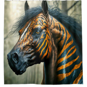 Tiger Horse Shower Curtain