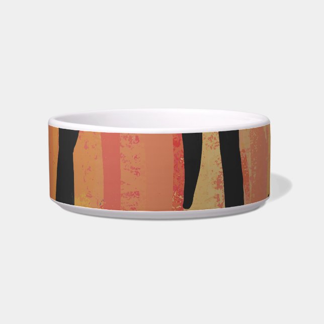 Tiger Hot orange and Black Print Bowl (Right)