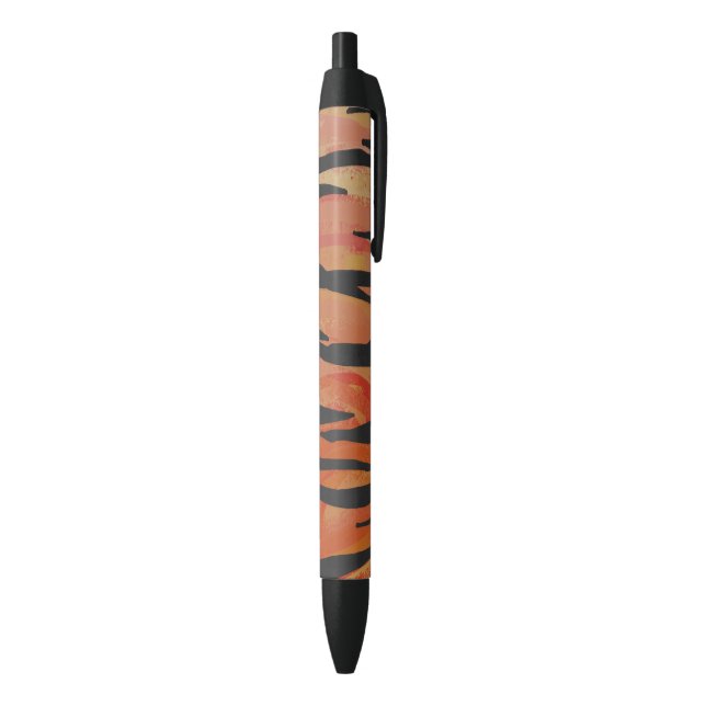 Tiger Hot orange and Black Print Ink Pen (Bottom (Vertical))