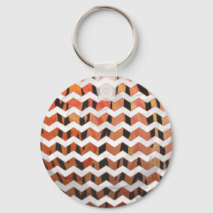 Tiger Hot orange and Black Print Key Ring