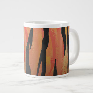 Tiger Hot orange and Black Print Large Coffee Mug