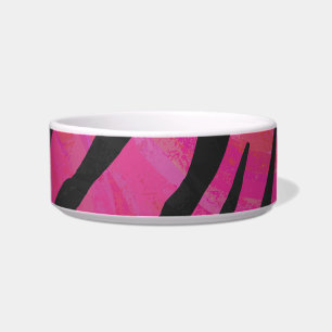 Tiger Hot Pink and Black Print Bowl