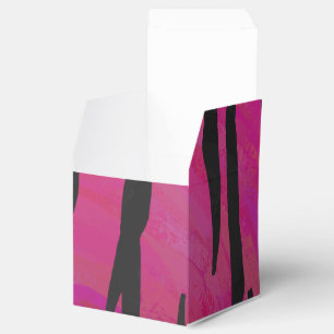 Tiger Hot Pink and Black Print Favour Box