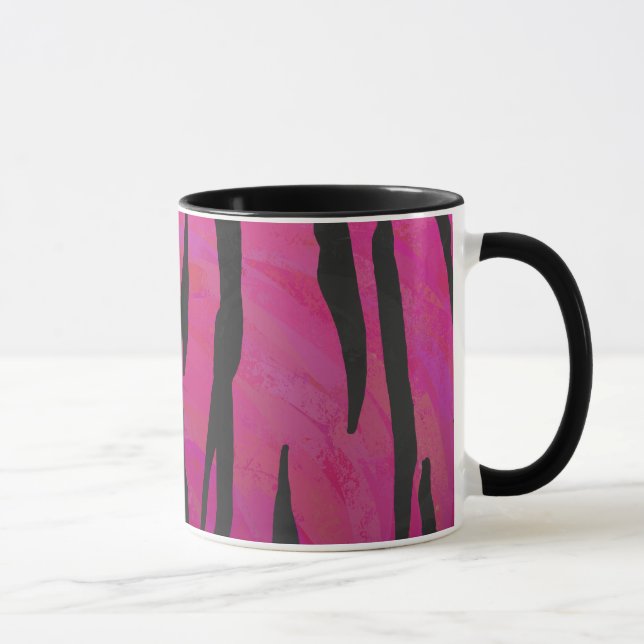 Tiger Hot Pink and Black Print Mug (Right)