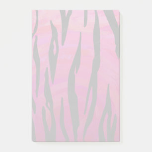 Tiger Hot Pink and Black Print Post-it Notes