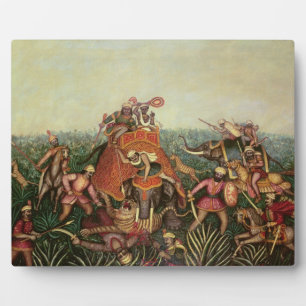 Tiger Hunt, 1892 (oil on canvas) Plaque