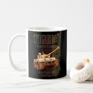 Tiger I German Heavy Tank WWII with Germany Flag Coffee Mug
