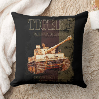 Tiger I German Heavy Tank WWII with Germany Flag Cushion