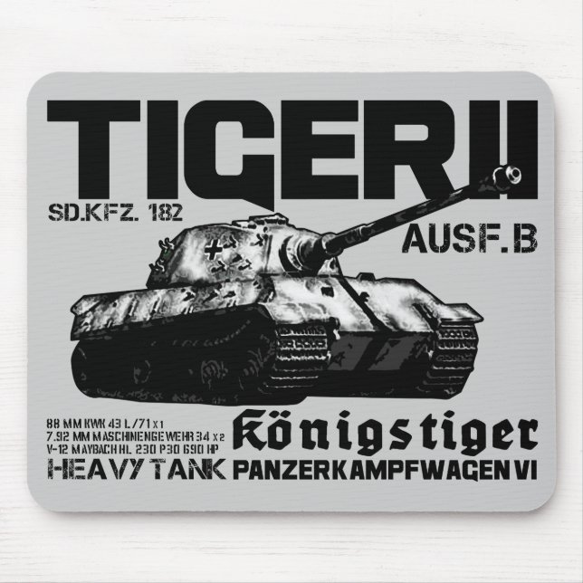 Tiger II Mousepad (Front)