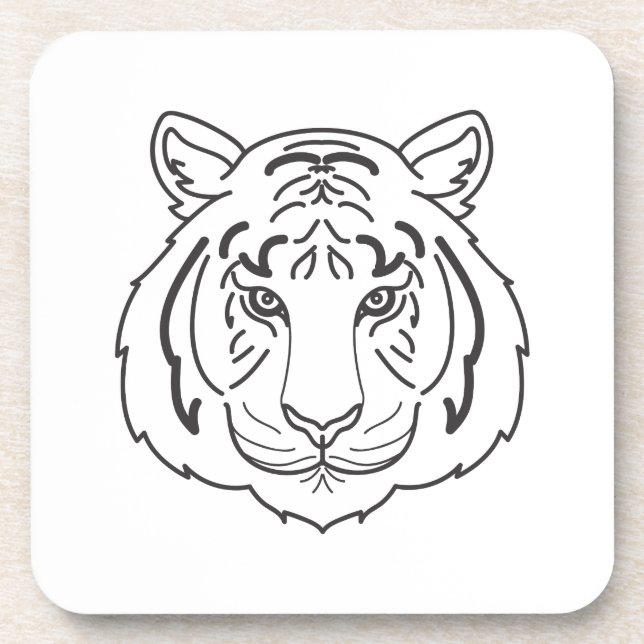 Tiger Illustration Coaster (Front)