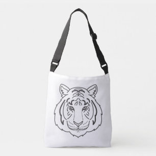 Tiger Illustration Crossbody Bag