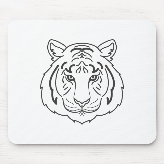 Tiger Illustration Mouse Mat (Front)