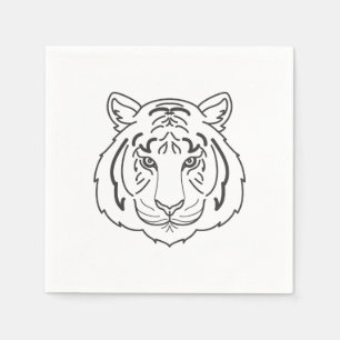 Tiger Illustration Napkin