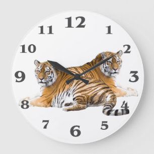 Tiger image for Round-Large-Wall-Clock Large Clock