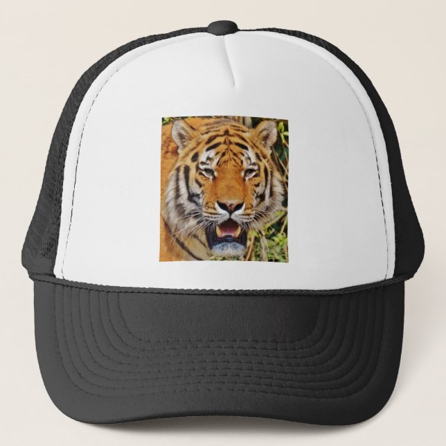 Tiger image ! trucker hat (Front)