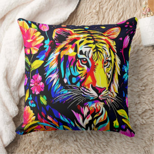 Tiger in a Floral Dream Cushion