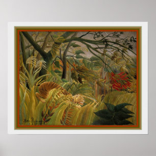 "Tiger in a Tropical Storm" by Henri Rosseau Poster